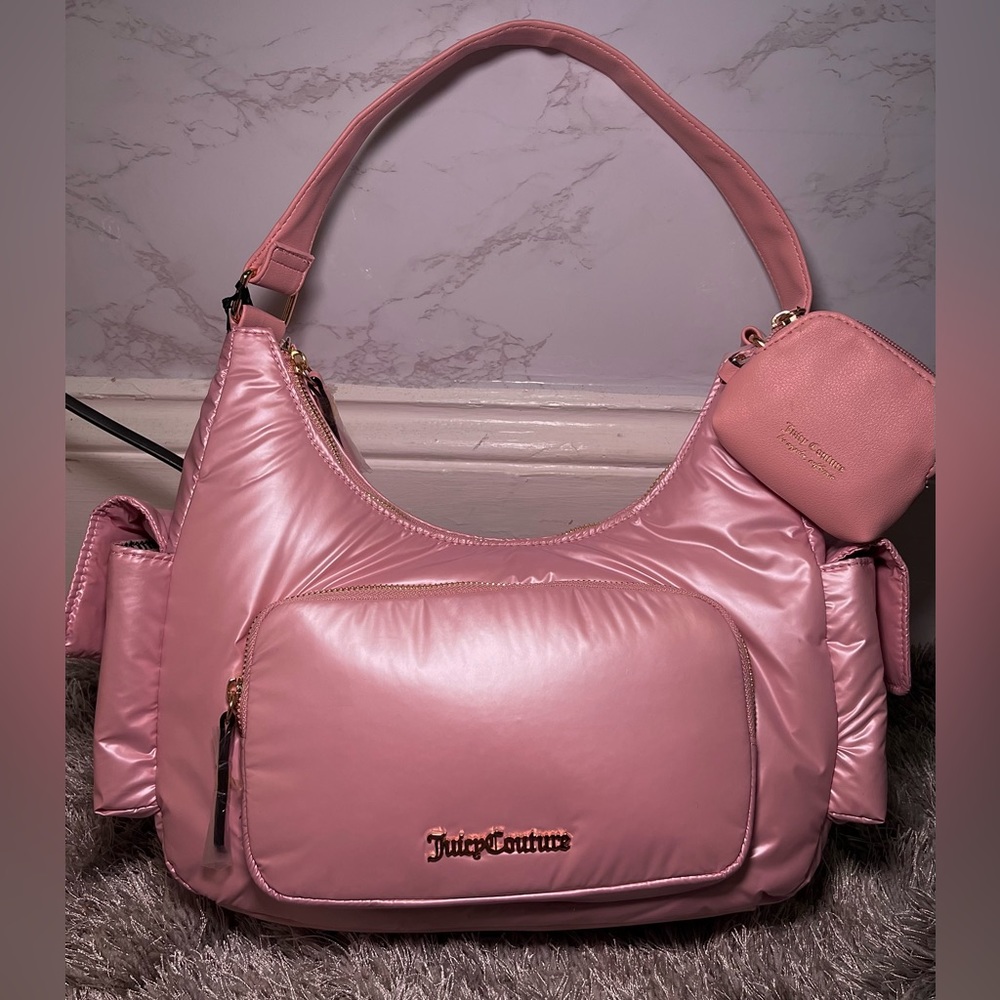 SOLD! Juicy Couture Pink Diamond Timeless Hobo Purse Bag